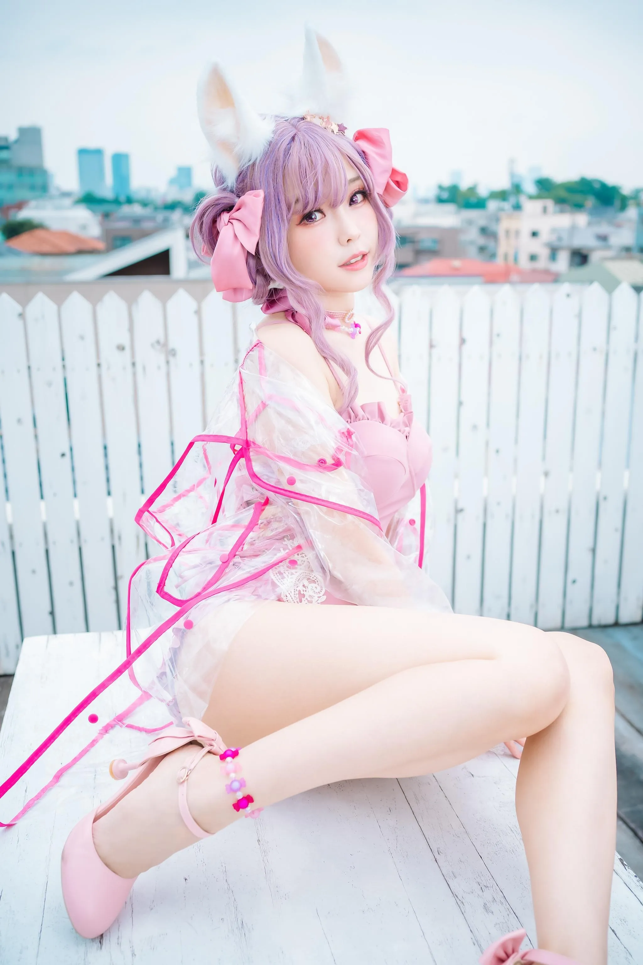 ElyEE子 – NO.82 Fluffy Summer – Original Swimsuit-粉色 [54P]插图3